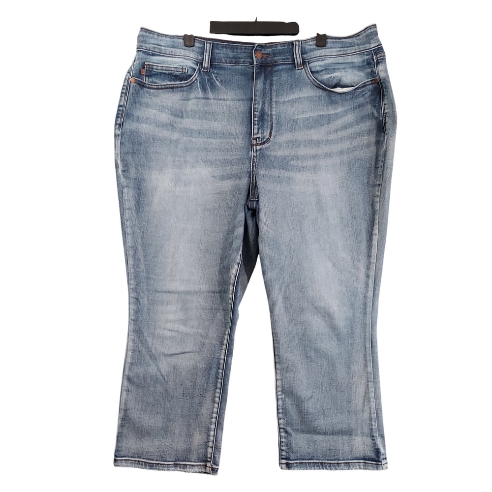 Judy Blue Skinny Fit Capri Jeans Women 20W Blue Medium Wash Stretch (Fits 38x23)